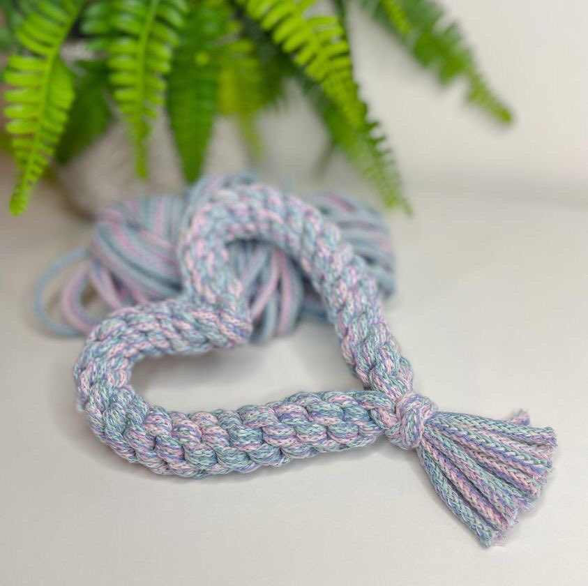 ECO FRIENDLY HANDMADE HEART ROPE DOG TOY